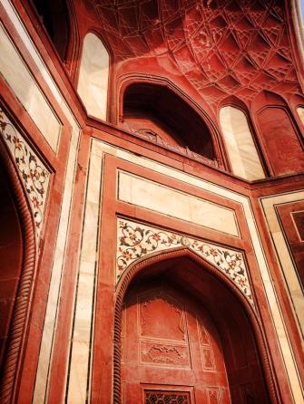 The entrance to the Taj; detail.